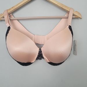 Soma VANISHING BACKFull Coverage Lace Trim Bra 34DDD/F